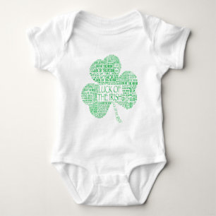 Body Para Bebê Sorte do trevo irlandês