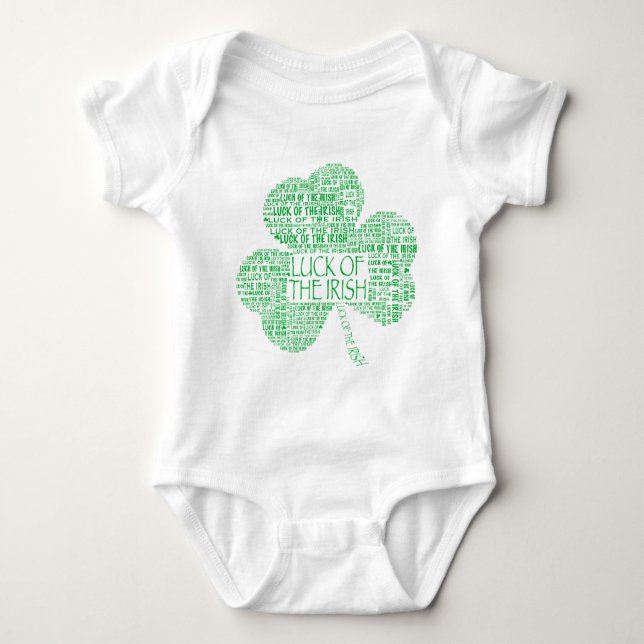 Body Para Bebê Sorte do trevo irlandês (Frente)