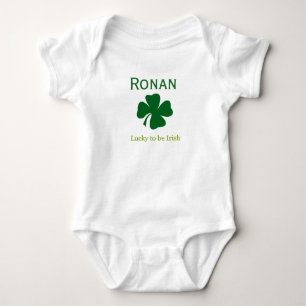 Body Para Bebê Sorte personalizada de ser dote de bebê irlandês