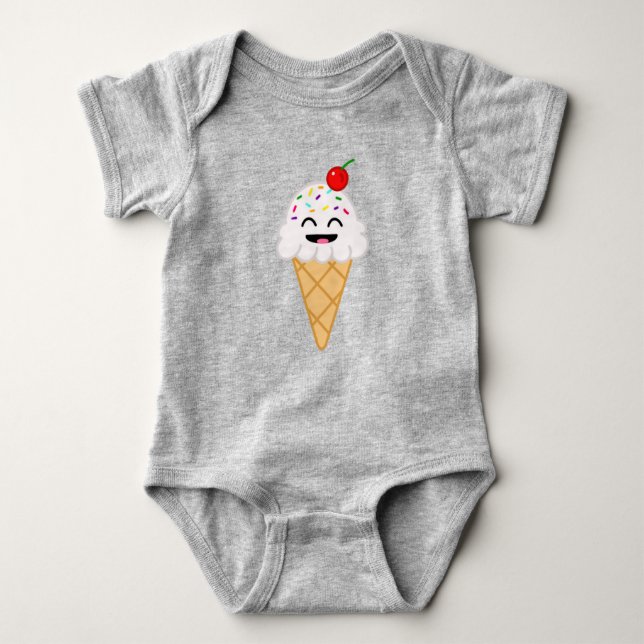 Body Para Bebê Sorvete Cone Baby One-Piece (Frente)