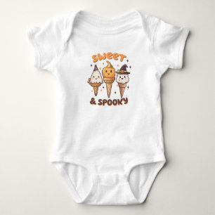 Body Para Bebê Sorvete de Dia das Bruxas Doce e Spooky