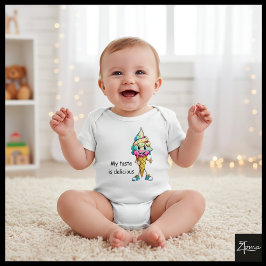 Body Para Bebê Sorvete - Meu gosto é delicioso