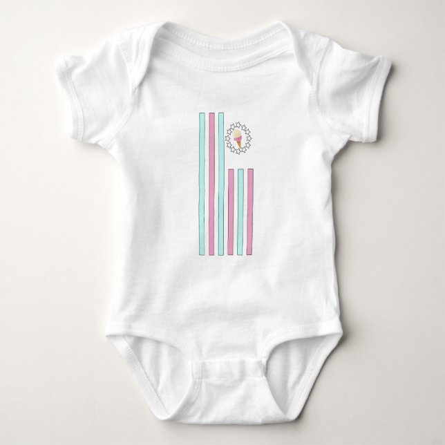 Body Para Bebê Sorvete - Sinalizador (Frente)