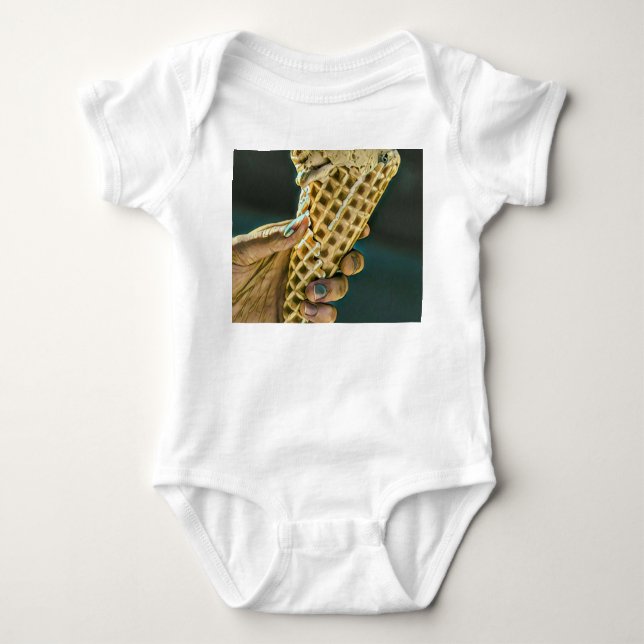 Body Para Bebê Sorvete sundae para crianças (Frente)