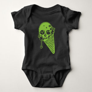 Body Para Bebê Sorvete Venenoso Verde Cone Bebê Roupa