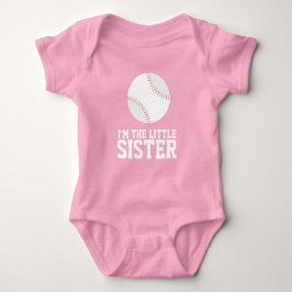 Body Para Bebê "Sou a Irmãozinha" Número de Baseball Jersey