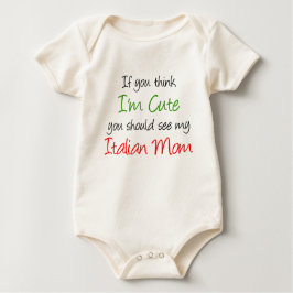 Body Para Bebê Sou a mãe italiana bonita