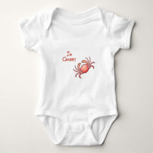 Body Para Bebê Sou Crabby Crustacean