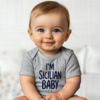 "Sou Siciliano Bebê" Orgulho Divertido da Sicília