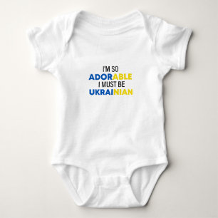 Body Para Bebê Sou tão adorável que devo ser ucraniano, Ucrânia,