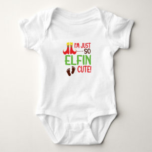 Body Para Bebê Sou tão giro com Elfin! Engraçado Baby Romper