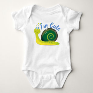 Body Para Bebê Sou um Caracol Verde Claro