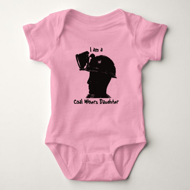 Body Para Bebê Sou um Mineiro do Carvão Filha Criança (Frente)
