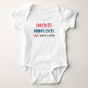 Body Para Bebê Sou um pai bonitinho e mãe.