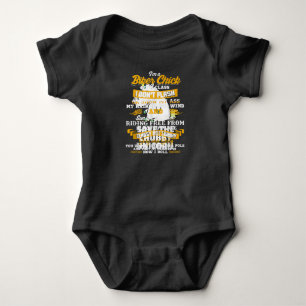Body Para Bebê Sou um Presente de Pintinho Biker para Motociclist