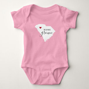 Body Para Bebê South Carolina Home Grown State Tee