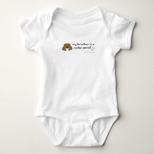 Body Para Bebê spaniel cocker (Frente)