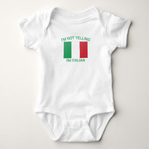 Body Para Bebê Speedy Pros Não Estou Gritando Sou Italiano Itália