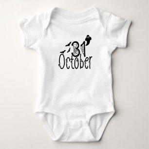 Body Para Bebê Spooky Ghost Halloween 31 de outubro