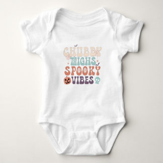 Body Para Bebê Spooky Vibes Retro Halloween Chubby Thighs Fall