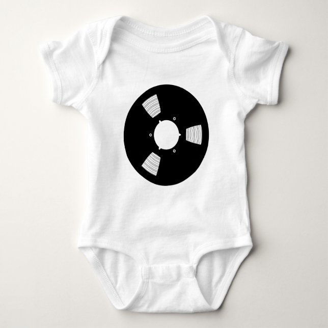 Body Para Bebê Spool de Fitas de Gravação (Frente)
