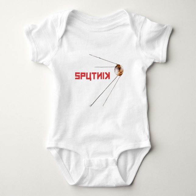 Body Para Bebê SPUTNIK - espaço/russo/união/soviética (Frente)