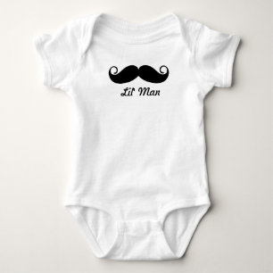 Body Para Bebê Sr. Mustache - Padrão do Hipster