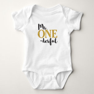 Body Para Bebê Sr. ONEderful Bebê Jérsei Bodysuit