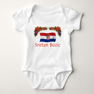 Body Para Bebê Sretan croata Bozic (Feliz Natal)