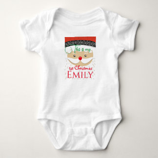 Body Para Bebê !st Natal Personalizado