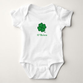 Body Para Bebê St. Patrick's Day | Custom Name Clover Design