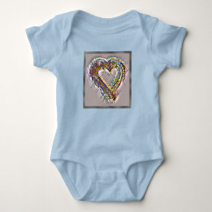 Body Para Bebê Stain Glass Hearts Baby Bodydress