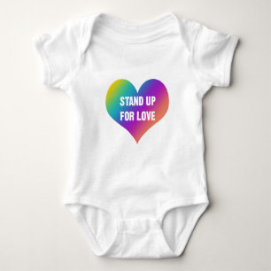 Body Para Bebê Stand Up for Love (Rainbow Heart)