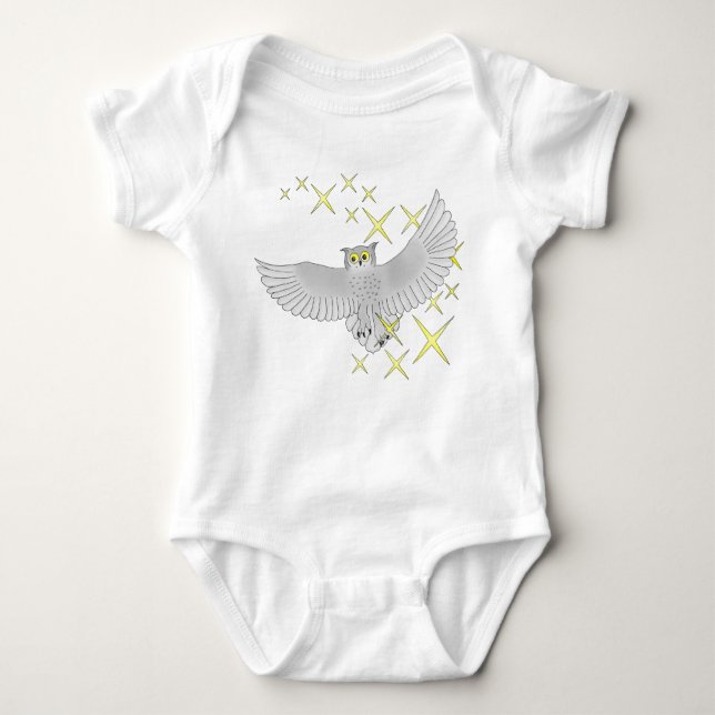 Body Para Bebê Star Owl T-Shirt (Frente)