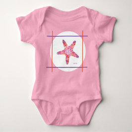 Body Para Bebê Starfish rosa Uma peça para bebê