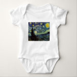 Body Para Bebê Starry Night - van Gogh<br><div class="desc">Da lâmpada do mineiro de Nuenen à que colocou em sua janela, seguindo a cena com Gauguin; da estrela da noite que notou em 1875 em Corot Olive Orchard à carta que escreveu ao irmão em agosto de 1888, na qual ele disse: "Algum dia ou outro você verá uma fotografia...</div>