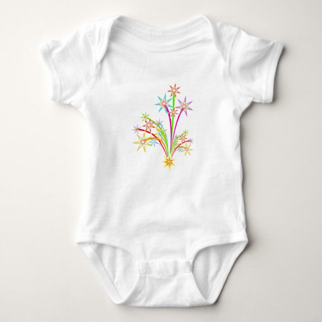 Body Para Bebê Stars Bursting - (Frente)