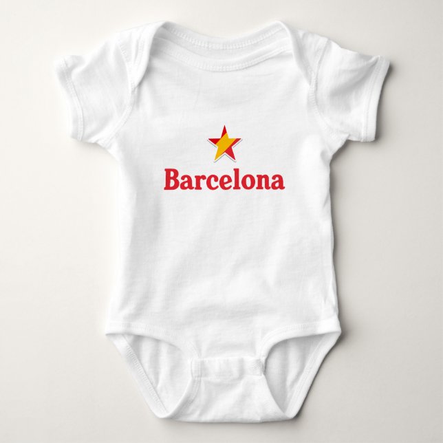 Body Para Bebê Stars of Spain – Barcelona (Frente)