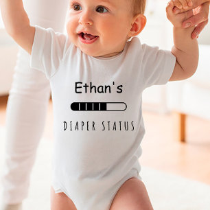 Body Para Bebê Status da Fralda personalizada Engraçado