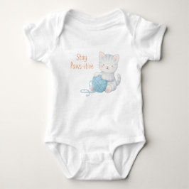 Body Para Bebê Stay Paws-itive Baby Bodysuit – Cute Kitten Nurser