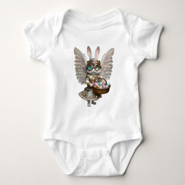 Body Para Bebê Steampunk Bunny Angel Girl (Frente)