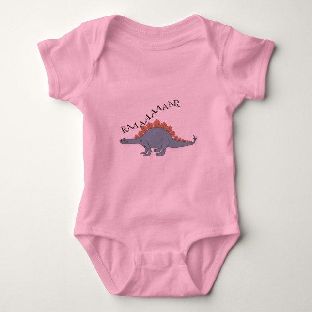Body Para Bebê Stegosaurus - Bebê Jersey Bodycase (Frente)