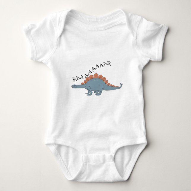 Body Para Bebê Stegosaurus -  de biquetê de Baby Jersey (Frente)