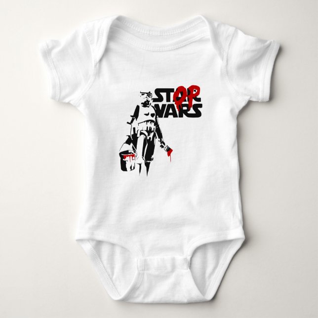 Body Para Bebê Stop Wars Parody Logo (Frente)