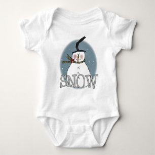 Body Para Bebê Stovepipe Hat Snowman T-shirts e presentes