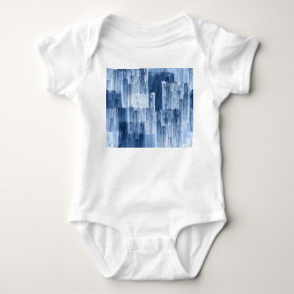 Body Para Bebê Stripes de Cor da Água Azul: Padrão Geométrico