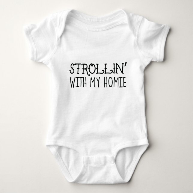 Body Para Bebê Strollin com meu Bodysuit de Homie (Frente)