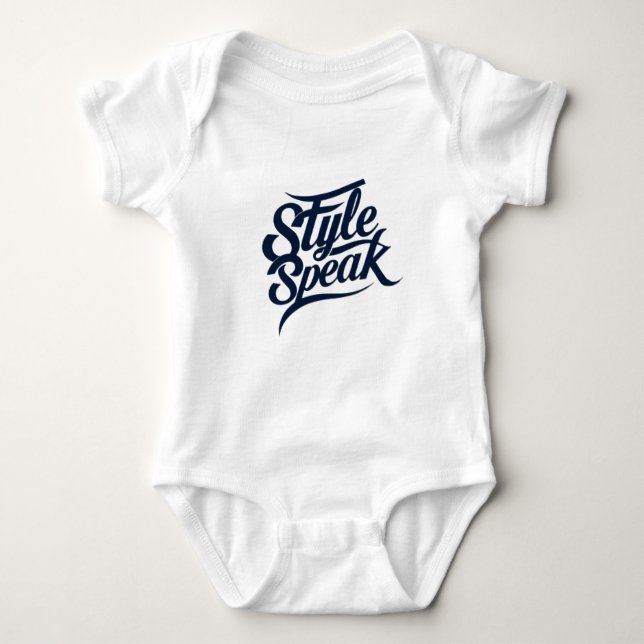 Body Para Bebê Style Speak T-Shirts - Declarações de Moda Negra (Frente)