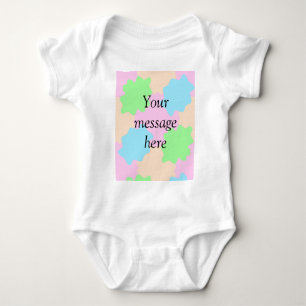 Body Para Bebê Sua mensagem aqui adicionar texto nome boho colori