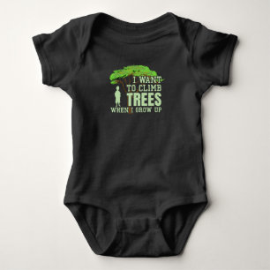 Body Para Bebê Subida da Árvore Arborista Engraçada do Futuro